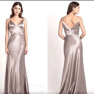 Jenny Yoo The Brenna Formal/Bridesmaid/Prom Dress Silver Gray